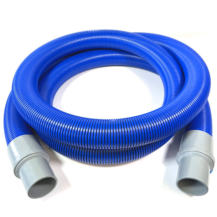 2" Crushproof Vacuum Hose with Cuffs, Blue Color, 10', 15', 25' and 50' Lengths, Fits Non-Latching Inlet Valves, Equivalent to Gardner Denver®, Hoffman® and Lamson® AFW7120100, AFW7120150, AFW7120250, AFW7120500