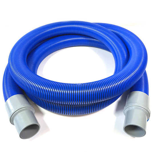 2" Crushproof Vacuum Hose with Cuffs, Blue Color, 10', 15', 25' and 50' Lengths, Fits Non-Latching Inlet Valves, Equivalent to Gardner Denver®, Hoffman® and Lamson® AFW7120100, AFW7120150, AFW7120250, AFW7120500