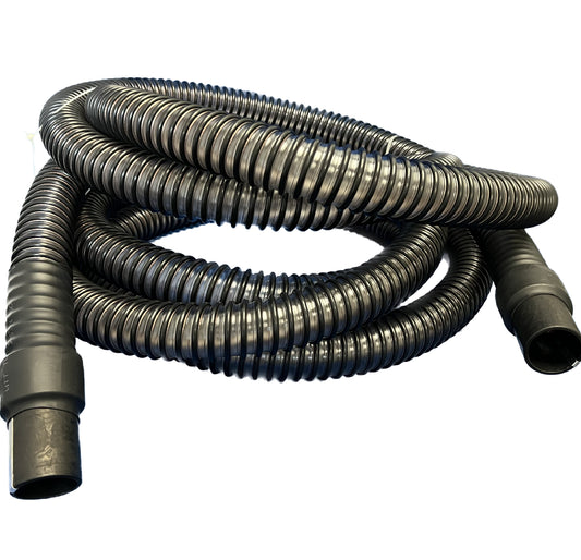 1-1/2" Heavy Duty Corrugated Polyurethane Grounded Vacuum Hose with Cuffs, Clear Color, 10', 15', 25' and 50' Lengths, Fits Non-Latching Inlet Valves, Equivalent to Gardner Denver® AFW7015101, AFW7015151, AFW7015251, AFW7515501