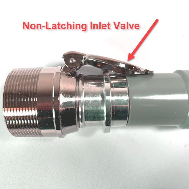 2" Crushproof Vacuum Hose with Cuffs, Blue Color, 10', 15', 25' and 50' Lengths, Fits Latching and Non-Latching Inlet Valves, Equivalent to Gardner Denver® AFW7120100, AFW7120150, AFW7120250, AFW7120500