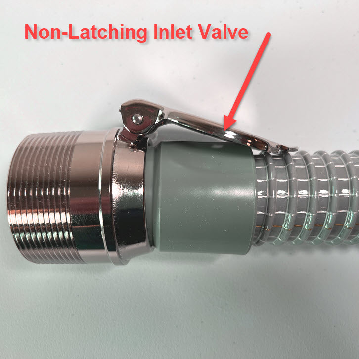 1-1/2" Crushproof Vacuum Hose with Cuffs, Blue Color, 10', 15', 25' and 50' Lengths, Fits Non-Latching Inlet Valves, Equivalent to Gardner Denver® AFW7115100, AFW7115150, AFW7115250, AFW7115500