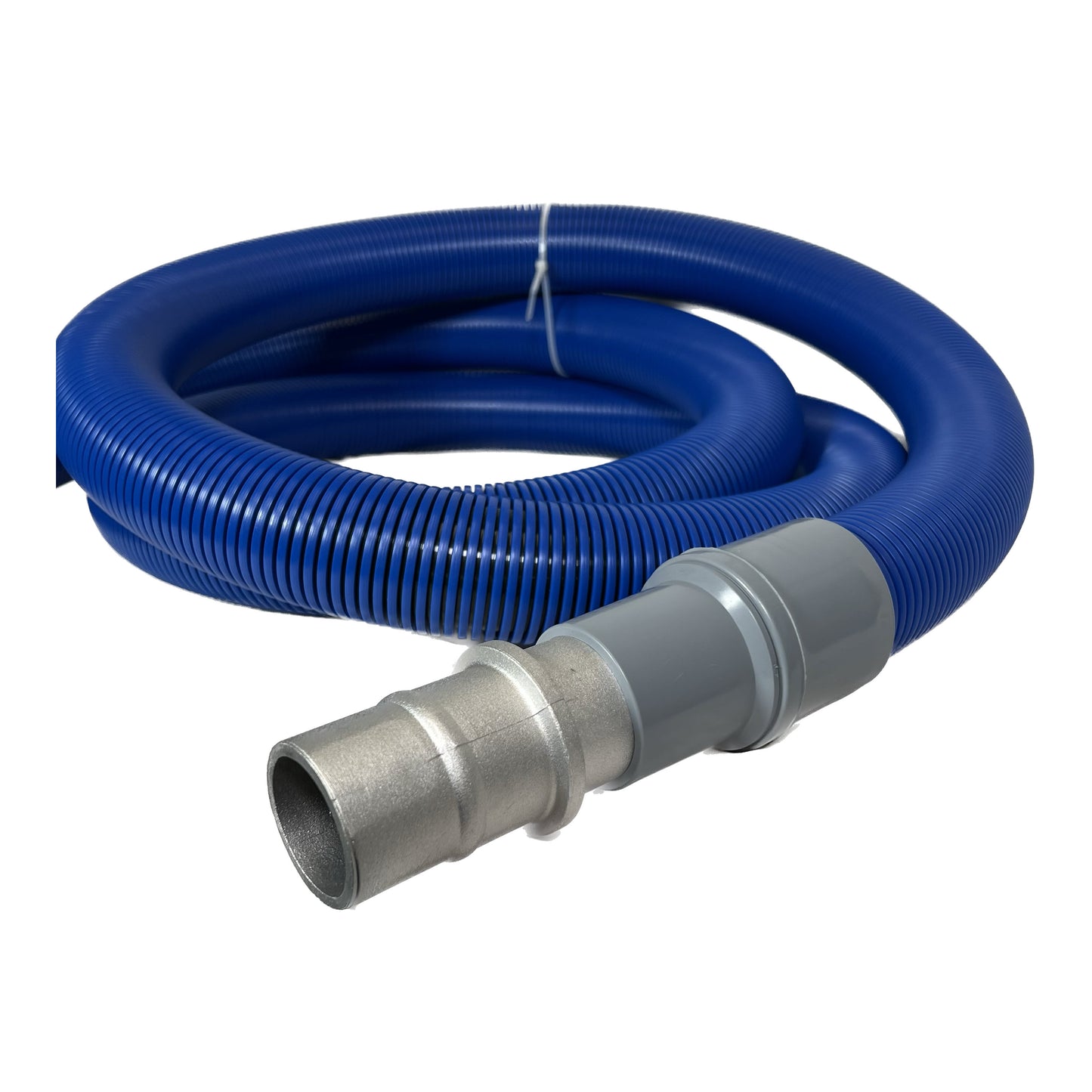 2" Crushproof Vacuum Hose with Cuffs, Flexaust Genesis® STM® Hose, Blue Color, 10', 15', 25' and 50' Lengths, Fits Latching and Non-Latching Inlet Valves